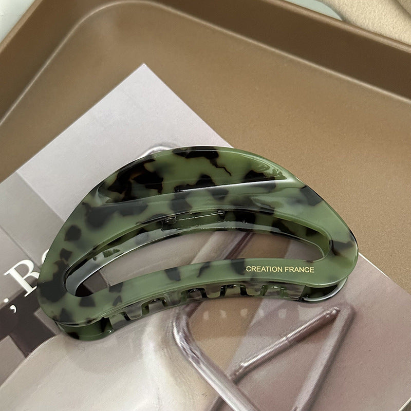 Acetic Acid Hollow Crescent Back Head Updo Shark Barrettes