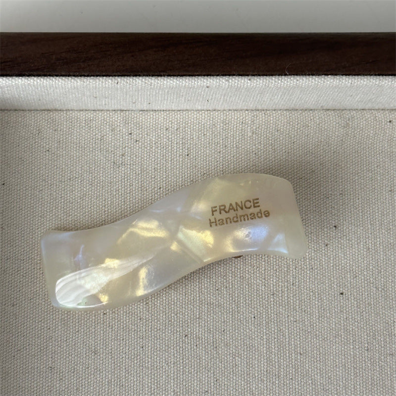 Simple Wave Barrettes Acetic Acid Side Clip Duckbill Hair Accessories