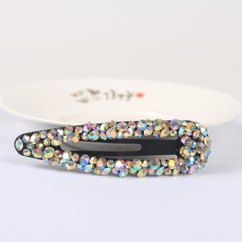 Diamond Colorful Crystals Rectangular BB Clip Break Hair Side Bang Clip