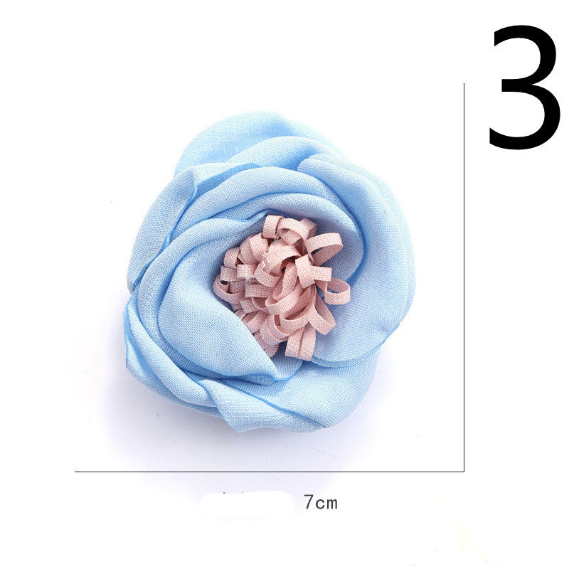 Fabric Flower Rose Sticky Head DIY Handmade Headdress