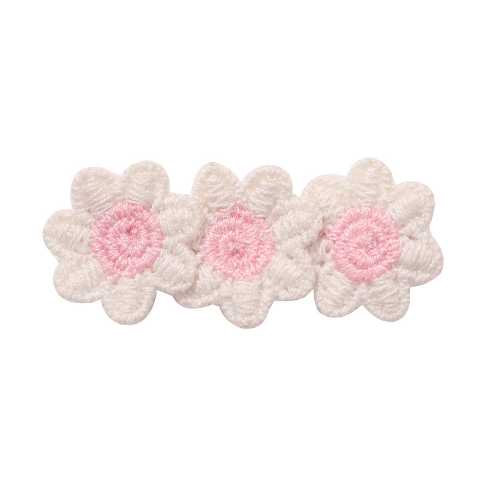 Retro Linen SUNFLOWER Children's Barrettes