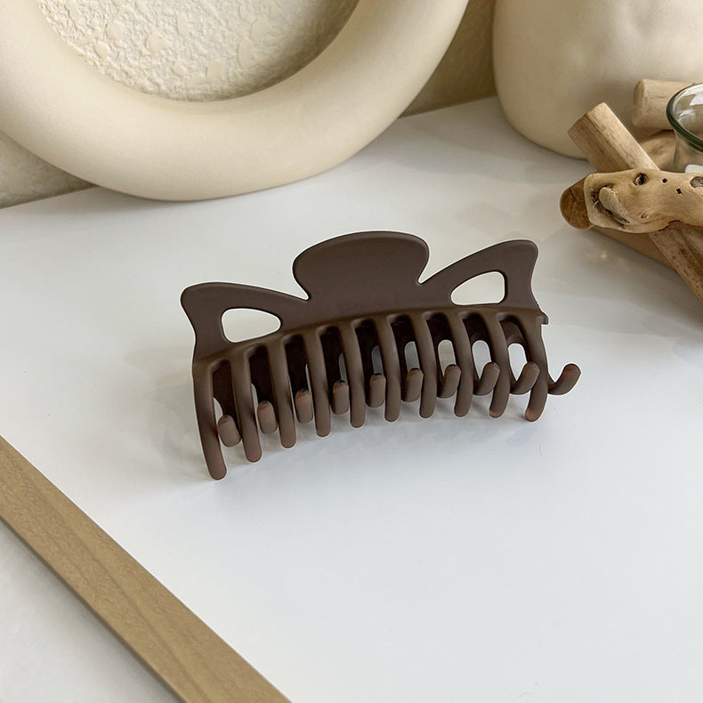 Brown-colored Back Of The Head Large Plate Hair Clip
