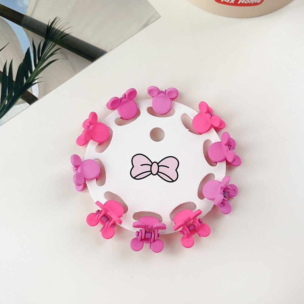 New Children's Barrettes 10 PCs Colorful Cartoon Baby Small Jaw Clip Bangs Broken Hair Princess Hairstyle Mini Hairpin