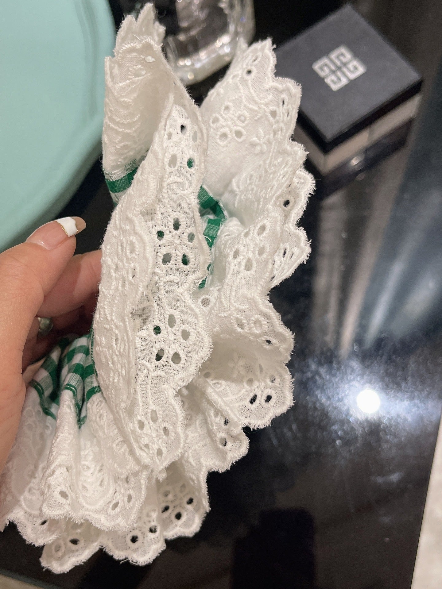 Lace Handmade French Hollow Cotton Personality Trendy Hair Ring