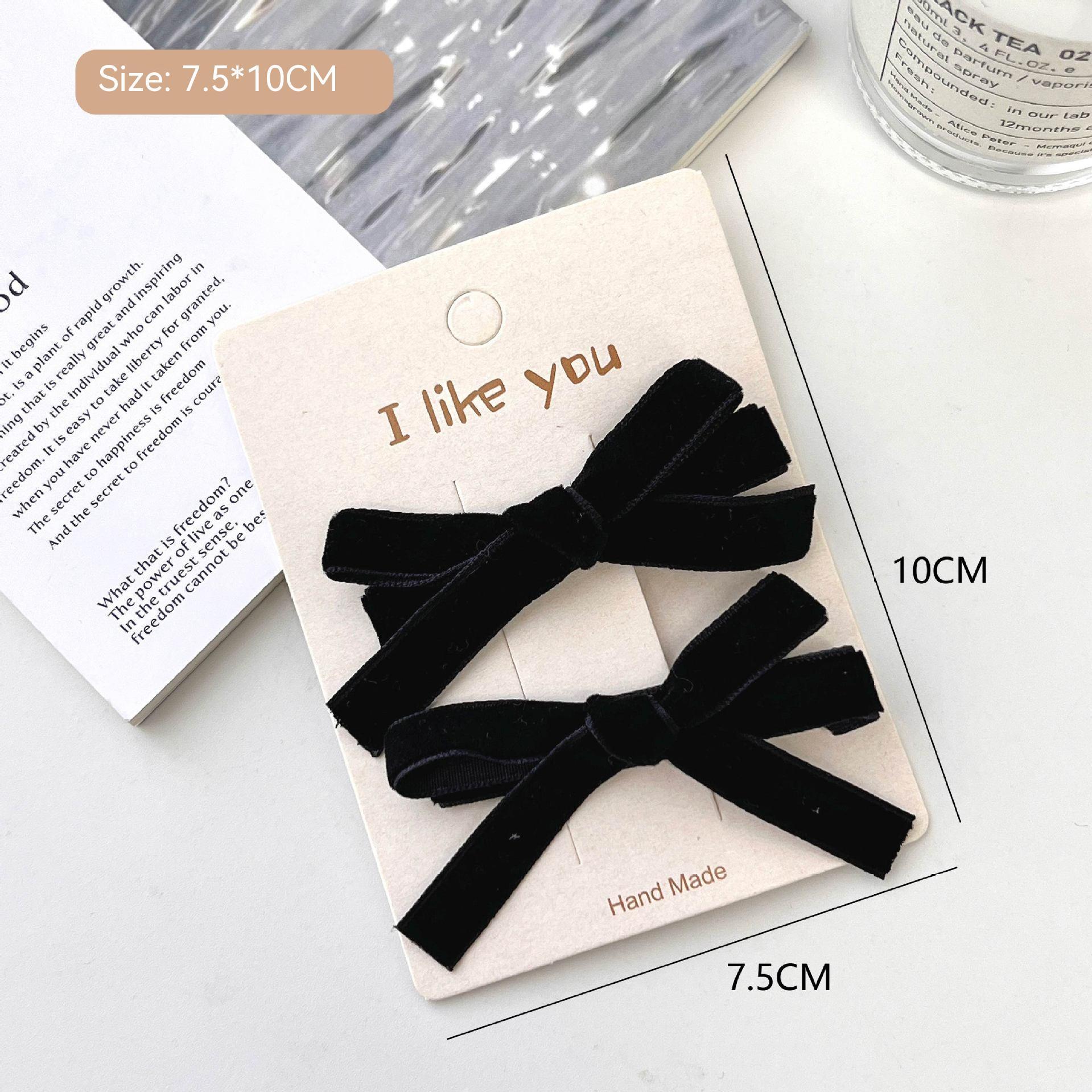 Simple Elegant Girl Velvet Bow Hair Clip Headdress