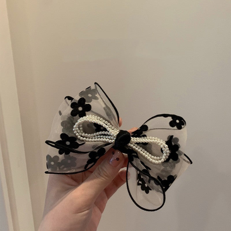 Super Fairy Organza Large Bow Flower Back Of The Head Hair Clip