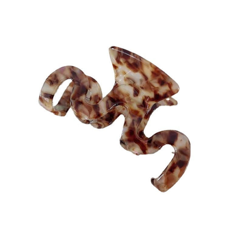 M-type Acetic Acid Simple Graceful Niche Designer Hawksbill Wave Tooth Hair Claw Lazy Hair Clip