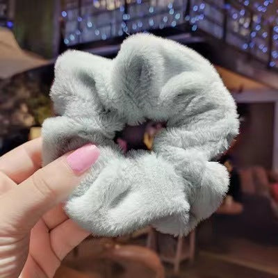 Plush Hair Ring Large Intestine Ring Candy Color Hair Rope