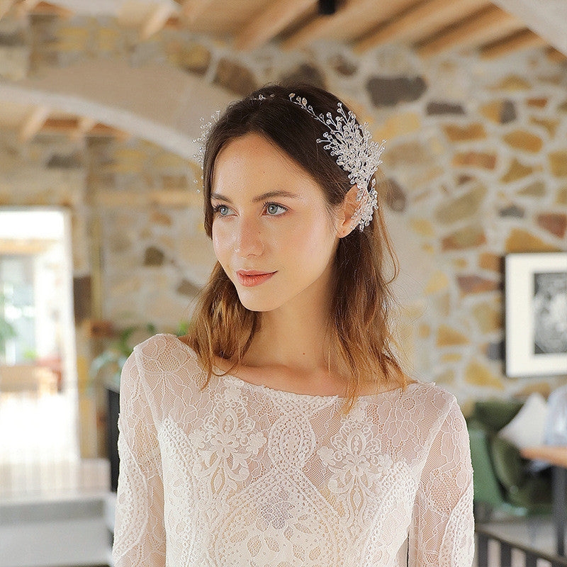 Best Hand-woven Rhinestone Headband Wedding Dress Headdress