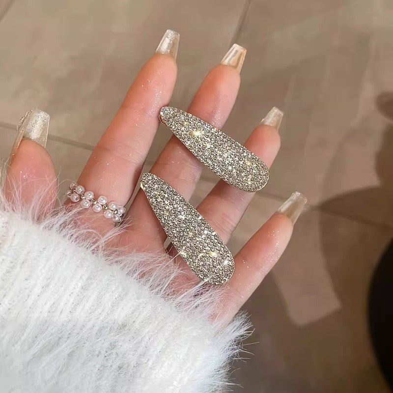 New Rhinestone Barrettes Shiny Full Diamond Bang Clip Forehead Broken Hair Side Clip Hairpin Hair Ornaments