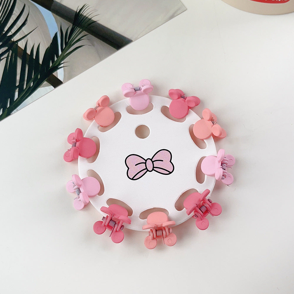 New Children's Barrettes 10 PCs Colorful Cartoon Baby Small Jaw Clip Bangs Broken Hair Princess Hairstyle Mini Hairpin