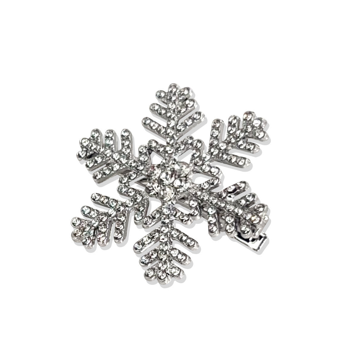 Sweet Rhinestone Snowflake Barrettes Female Pearl