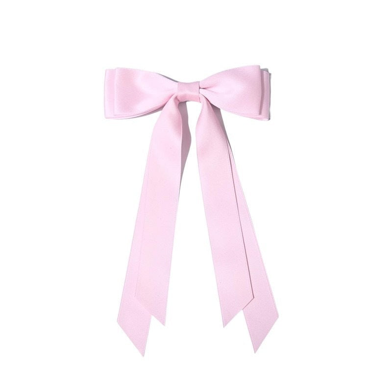 Bow Spring Clip Hairpin Sweet Double Large Ribbon Hairpin Long Ribbon Hair Accessories