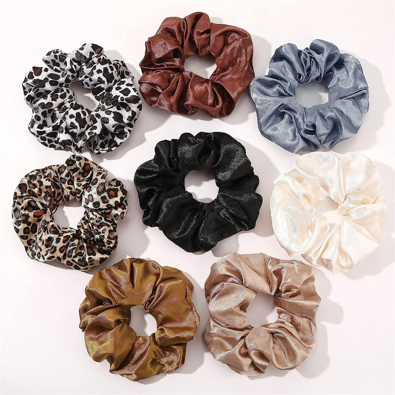 Pure Satin Fabric Large Intestine Hair Ring Women's Simple Rubber Band Hair Accessories
