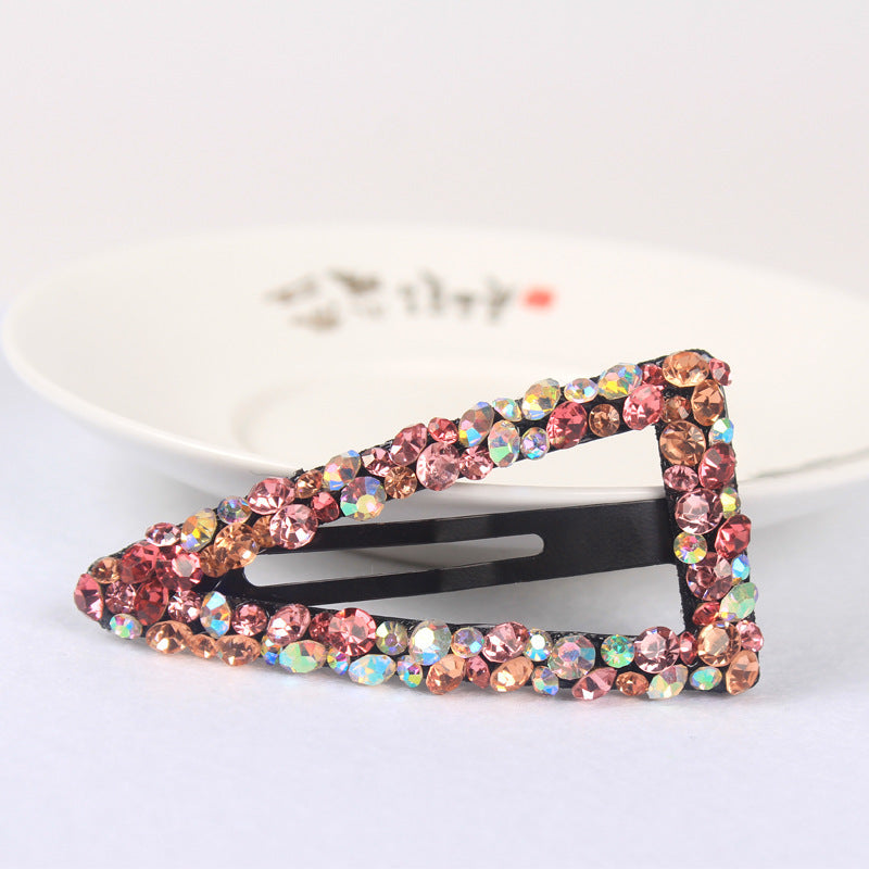 Diamond Colorful Crystals Rectangular BB Clip Break Hair Side Bang Clip