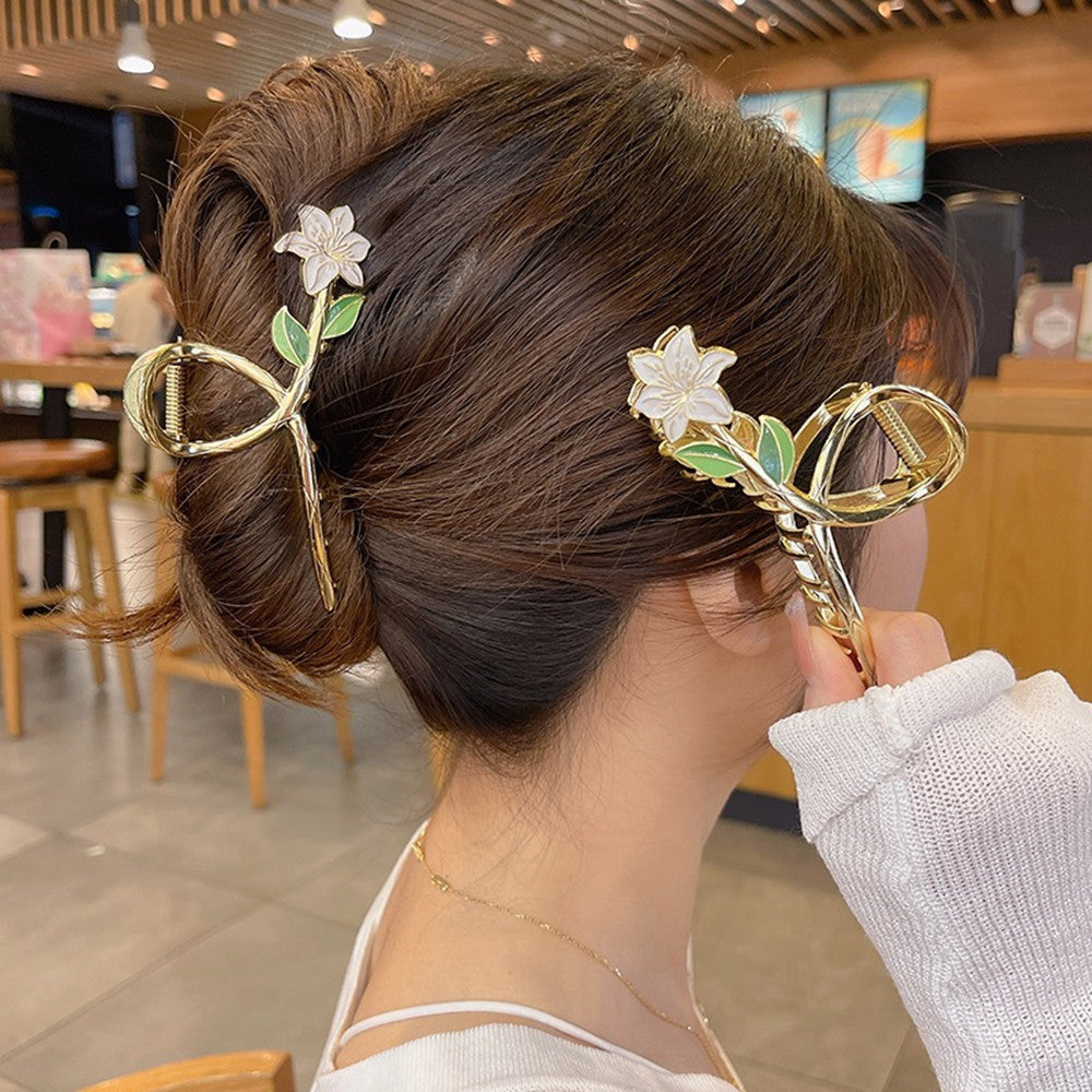 Best Super Fairy High-end Gardenia Flower Clip Exquisite Hair Clip
