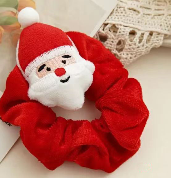 Santa Claus Cartoon Head Elk Hair Ring Headdress