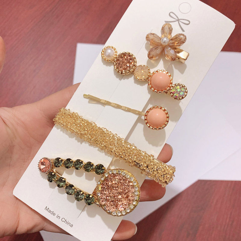 Flower 8 Barrettes Cute Pentagram Clip