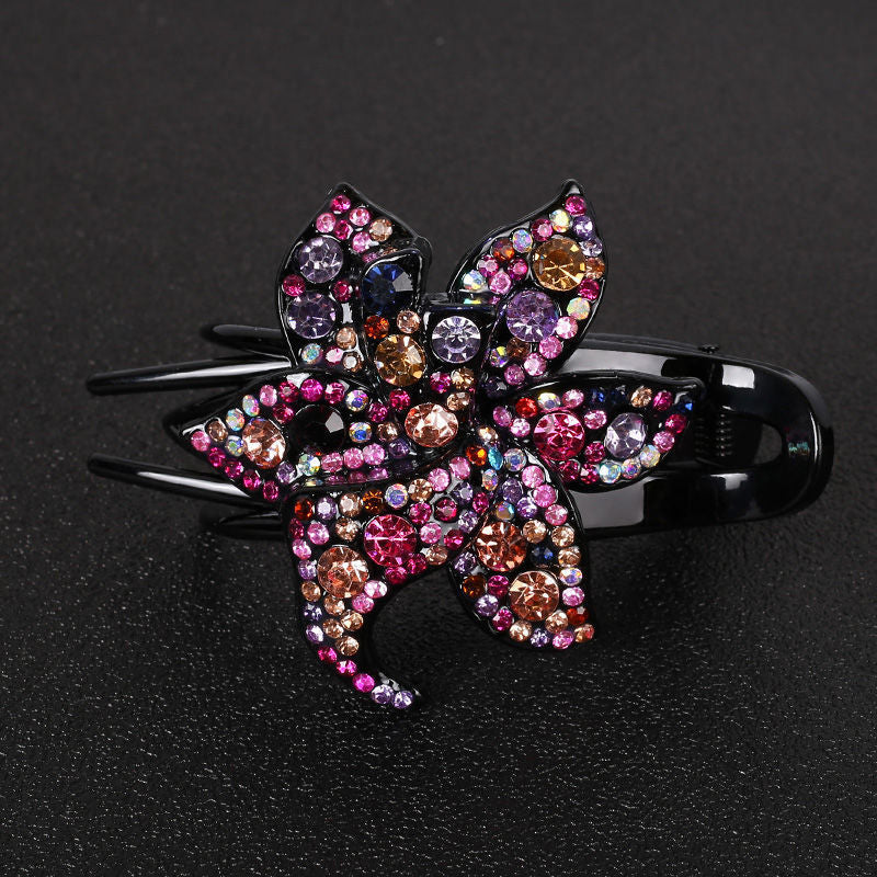 Back Of Head Large Rhinestone Hair Clip Headwear