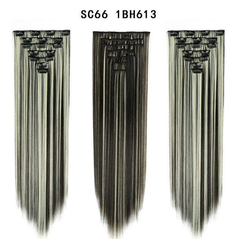 16 Card Seven-piece Hairpiece Clip Wig Beauty Chemical Fiber Wig Set Hair Extension