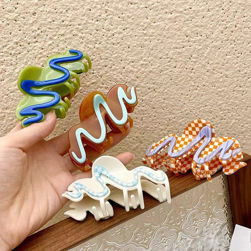 Design Sense Cream Biscuit Hair Grab Acetic Acid Grab Clip