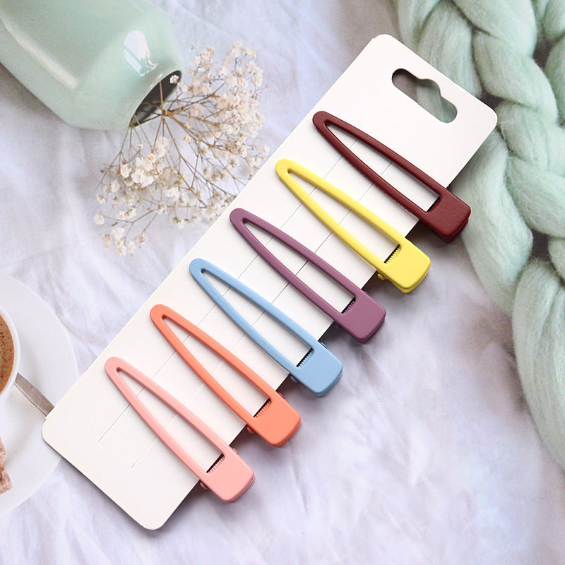 Coffee Color Series Barrettes Girl Side Clip Duckbill Clip Internet Celebrity