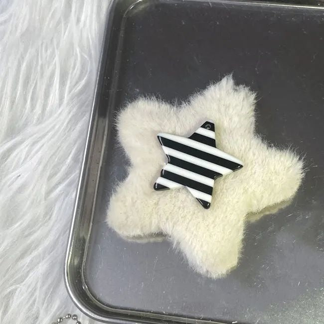 Big Flurry Sparkle Stripe Black Blue Red Green Star Hair Clip