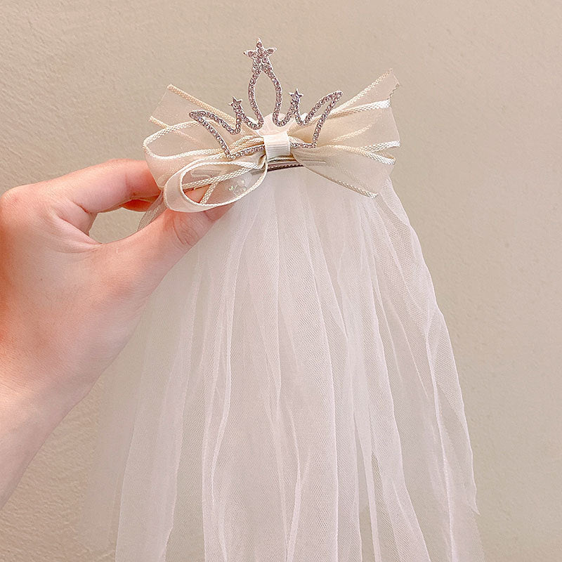 Gauze Crown Barrettes Children's Hair Accessories