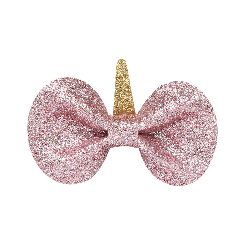 Children's Glitter Bow Star Decorative Hair Clip