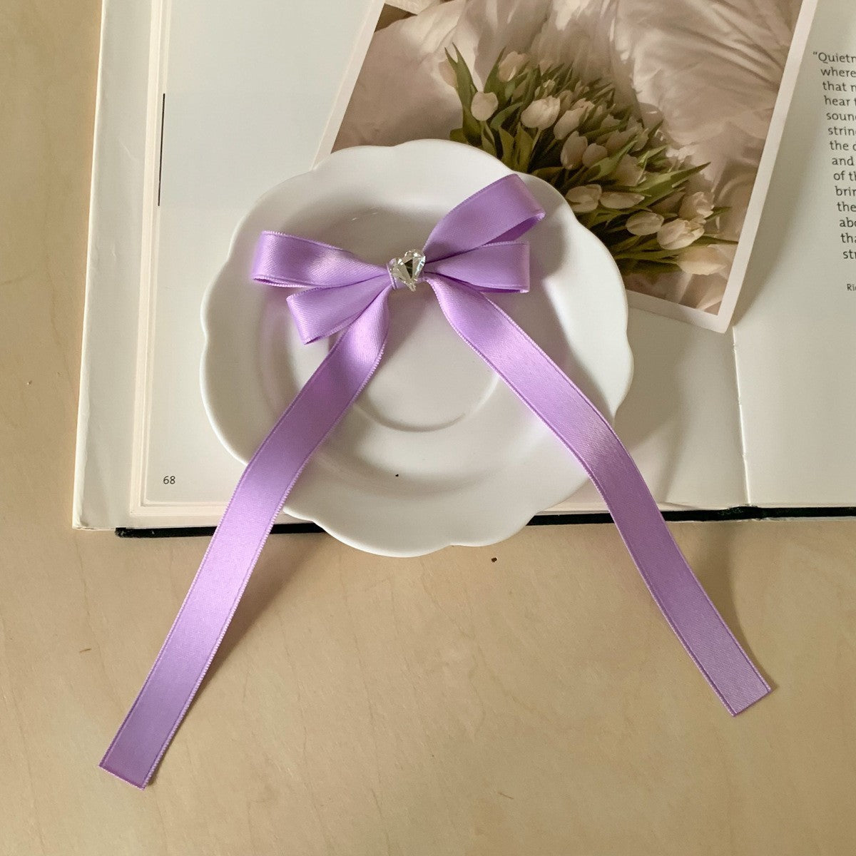Female Sweet Desire Mesh Bow Hair Clip