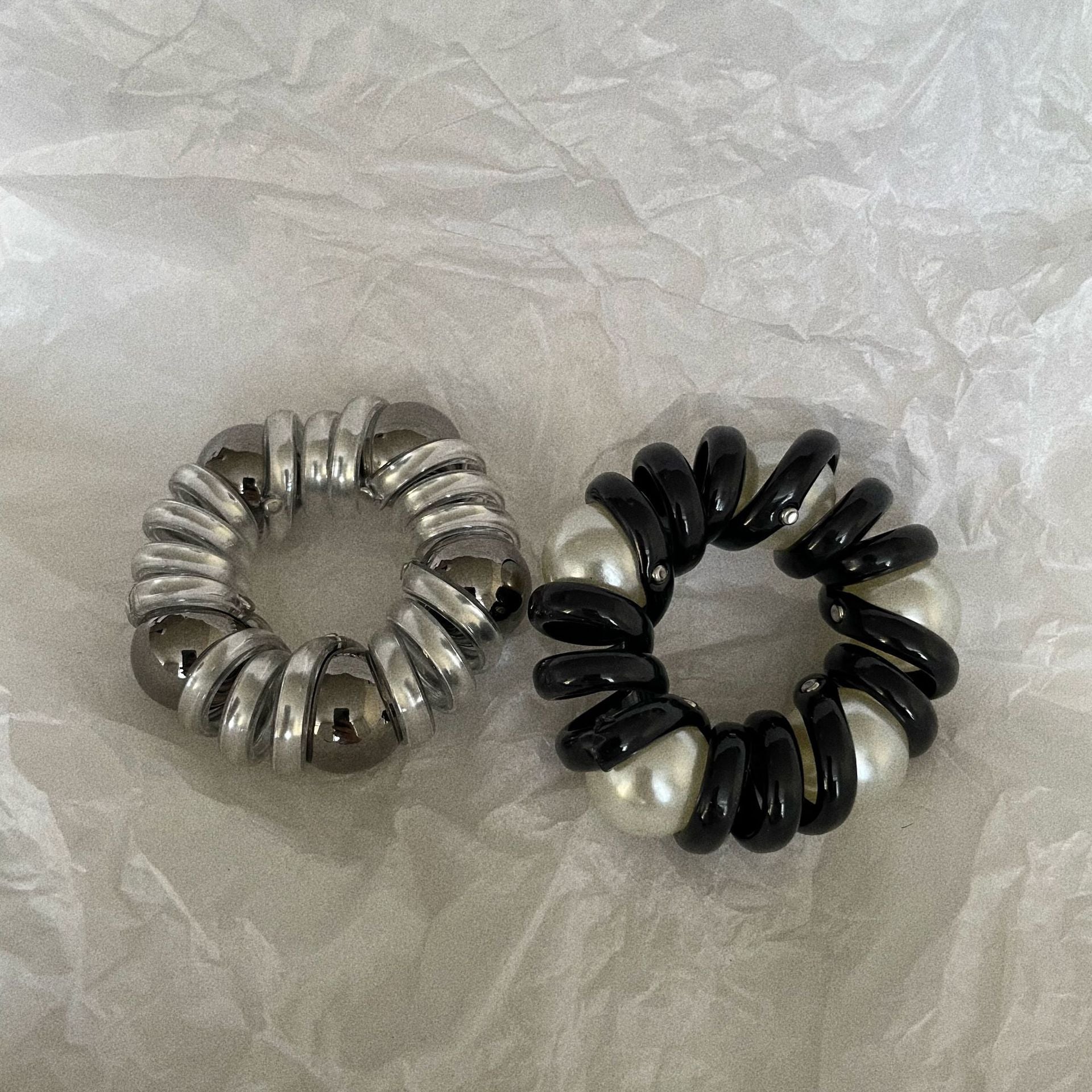 Simple Pearl Phone Line Hair Ring