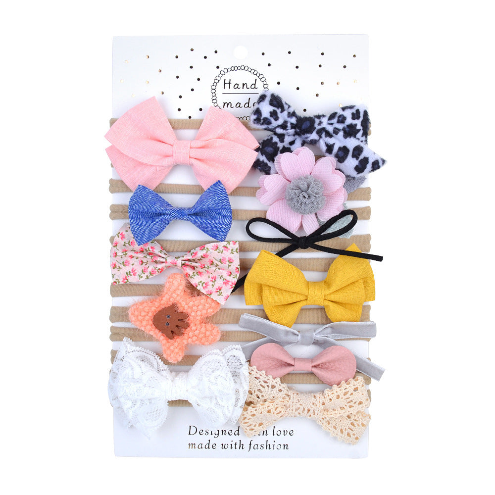 Bow Hair Band Clip Children's Elasticity Traceless Hair Band Hair