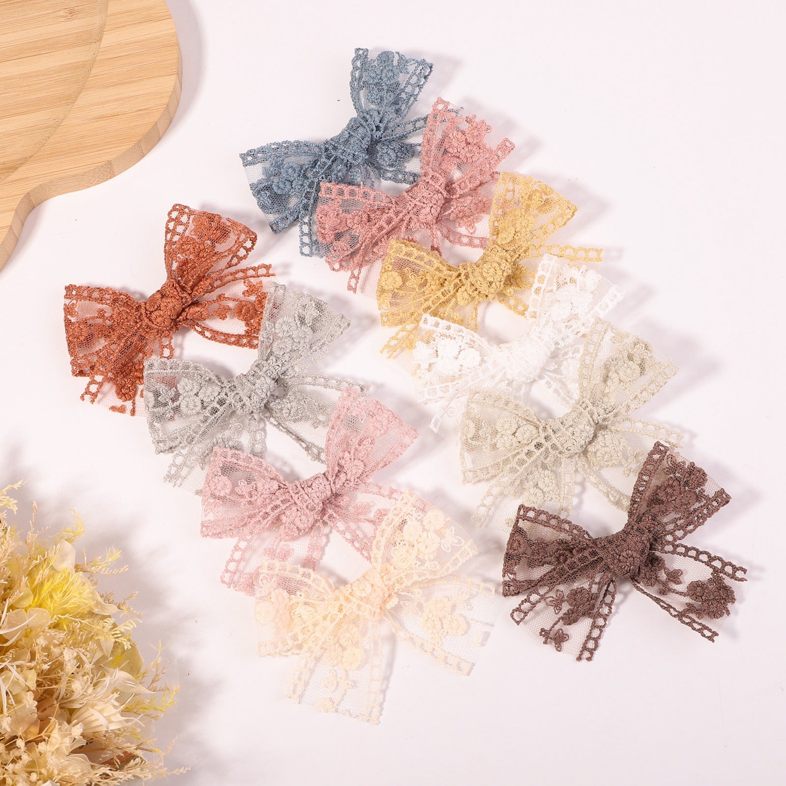 Children's Bow Lace Embroidery Barrettes