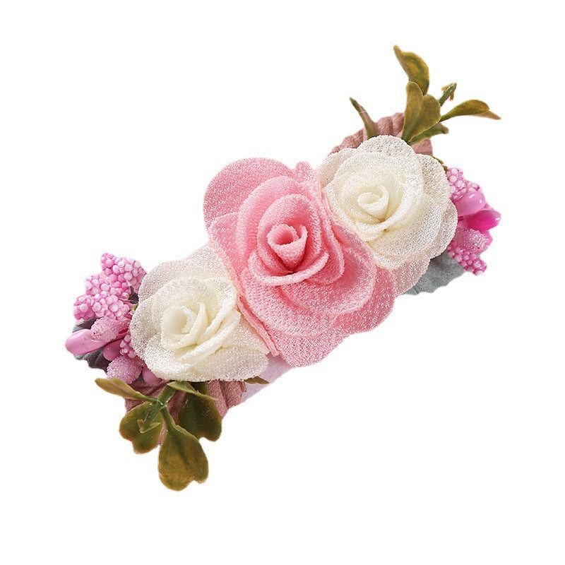 New Three-dimensional Flower Children's Pearl Hair Clip