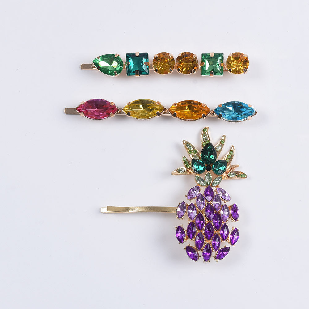 Hair Color Pineapple Clip Three-piece Set