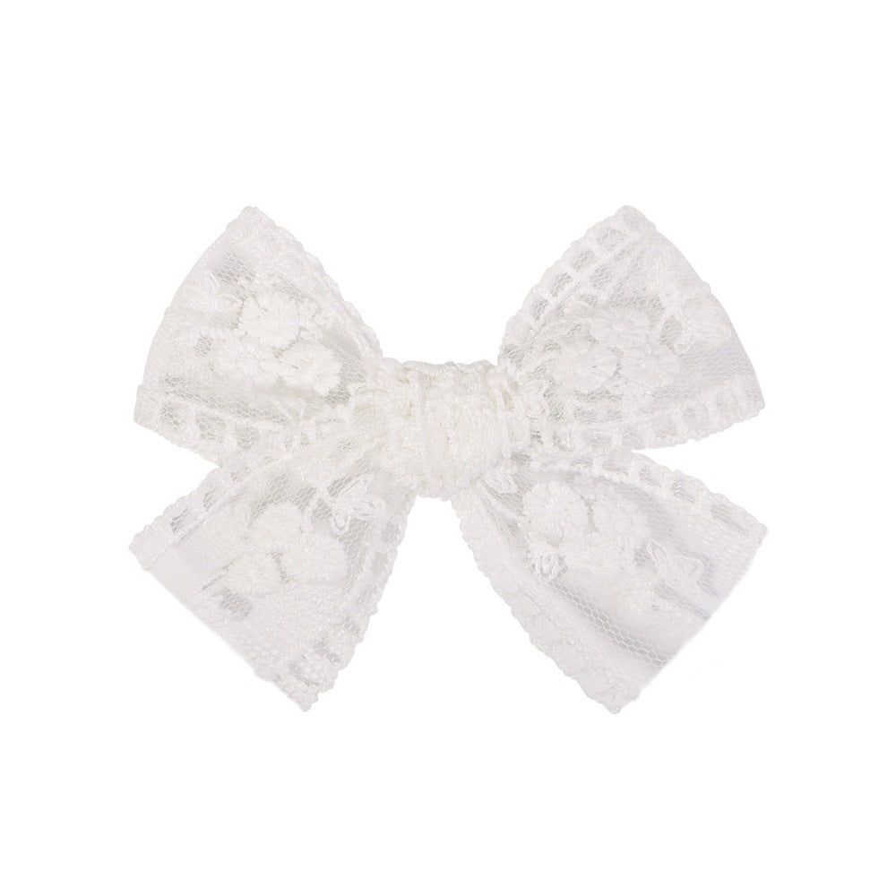 Children's Bow Lace Embroidery Barrettes