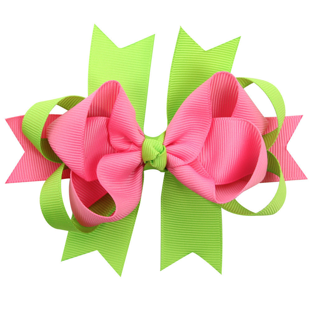 Girls' Double Layer Bubble Bow Hair Clip