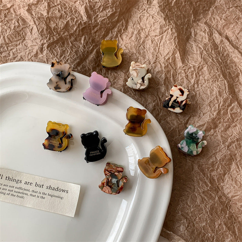 Cute Cartoon Acetate Kitty Barrettes