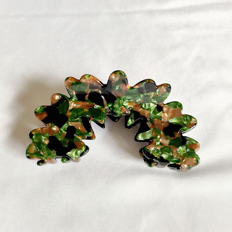French High-grade Wave Clouds Grip Barrettes