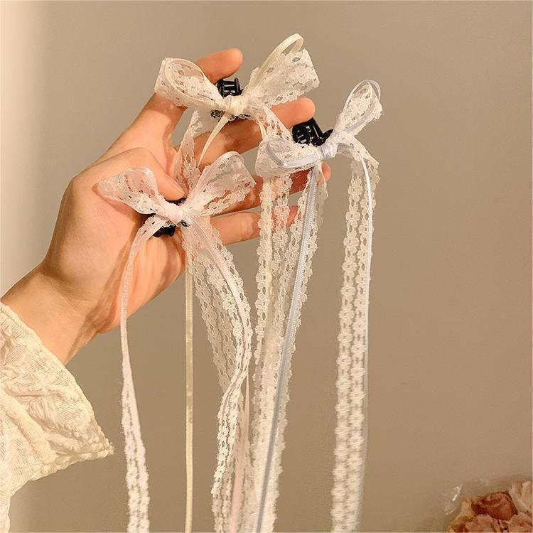 Lace Ribbon Hair Tie Bow Barrettes