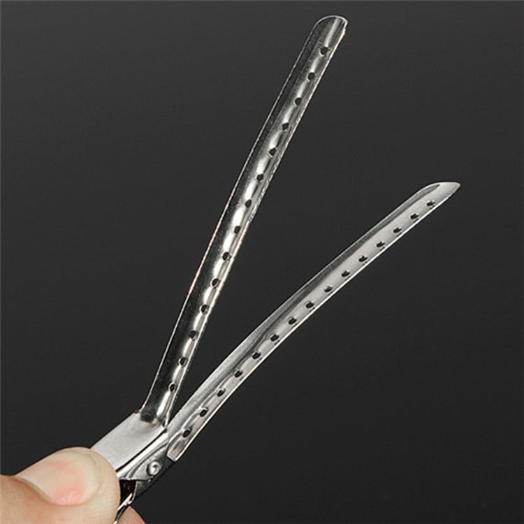 Barber Stainless Steel Long Mouth Steel Clip Hair Clip Studio Butterfly