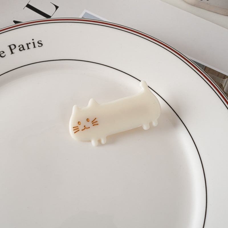 Cute Cartoon Cat Styling Acrylic Bangs Broken Hair Clip