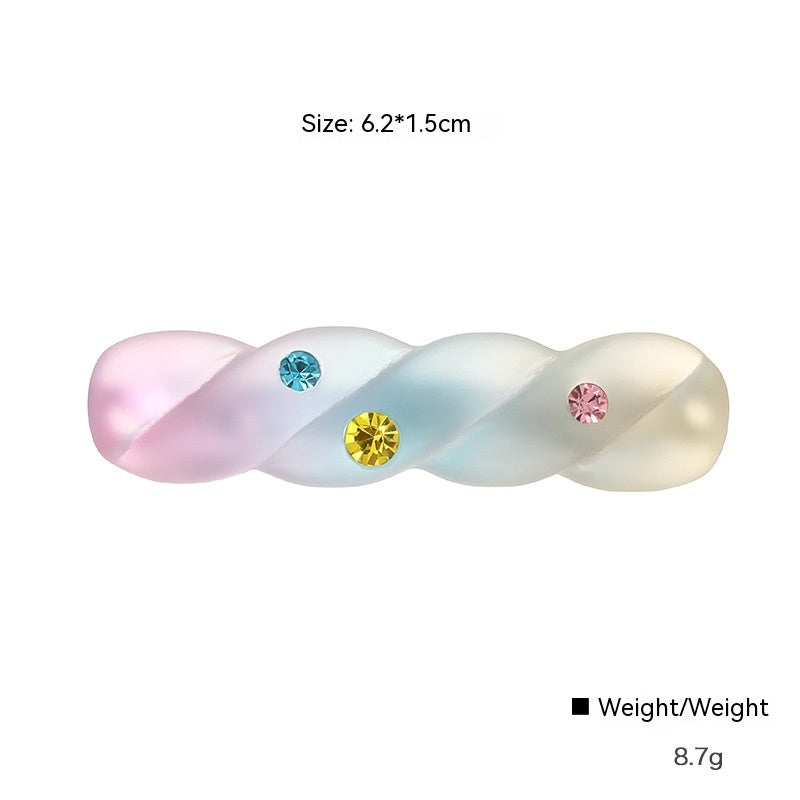Color Gradient Resin Barrettes Female