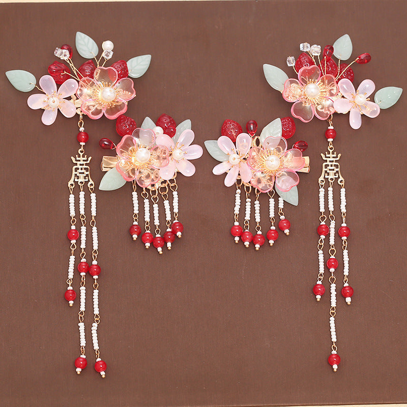 Headdress Hair Plug Fringed Hairpin Full Set Step Rock