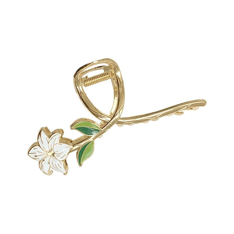 Best Super Fairy High-end Gardenia Flower Clip Exquisite Hair Clip
