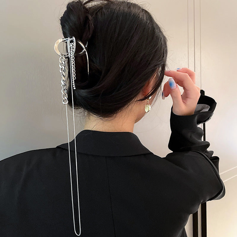 Best Frosty Design Geometric Chain Long Fringe Hair Clip