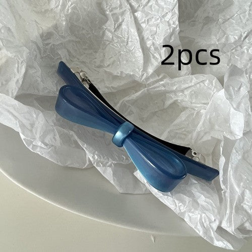 Acetate Bow Spring Side Clip Hair Accessories Elegant