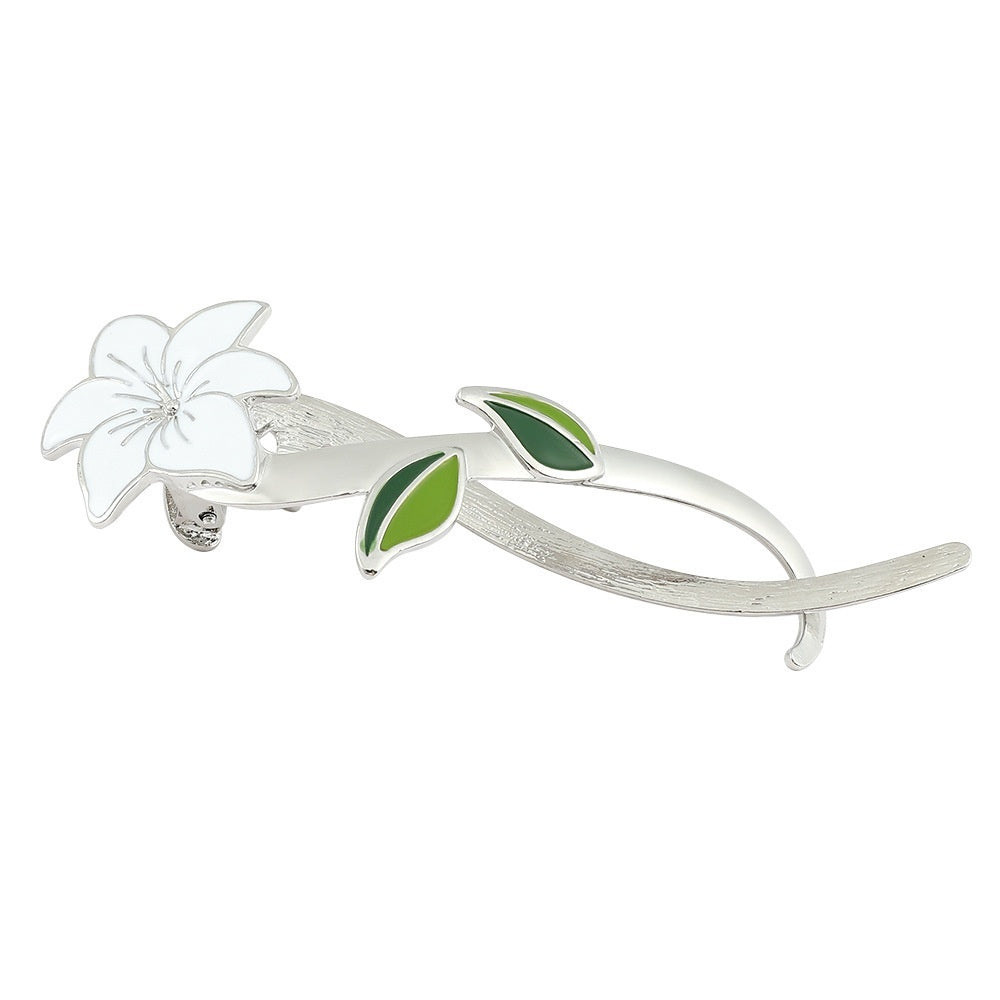 Elegant Graceful Barrettes Lily Flower Hair Claw