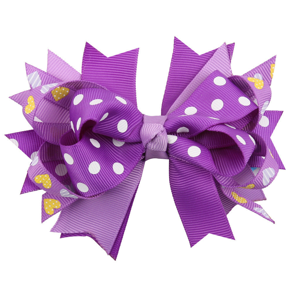 Fashion Simple Children's Colorful Bow Hair Clip