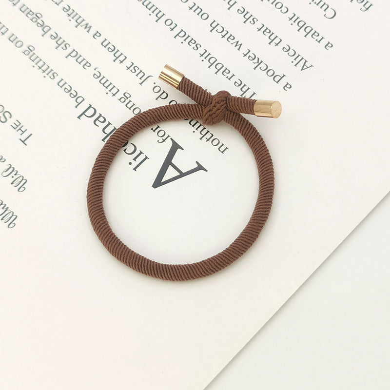 Spiral Pattern Hair Rope Bold Knotted Hair Ring Simple